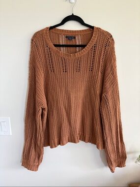 American Eagle Open Weave Crewneck Sweater